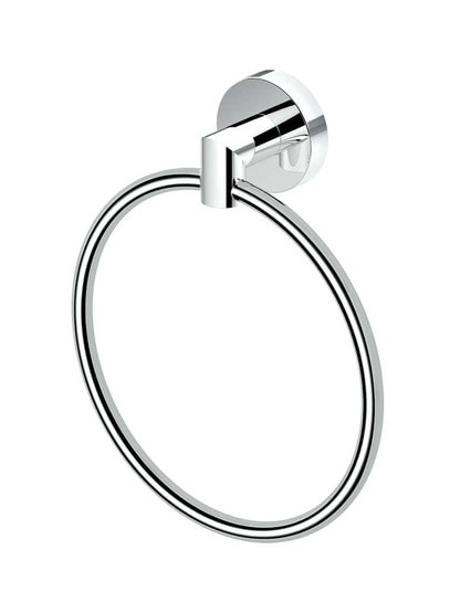 Glam Towel Ring in Polished Chrome.